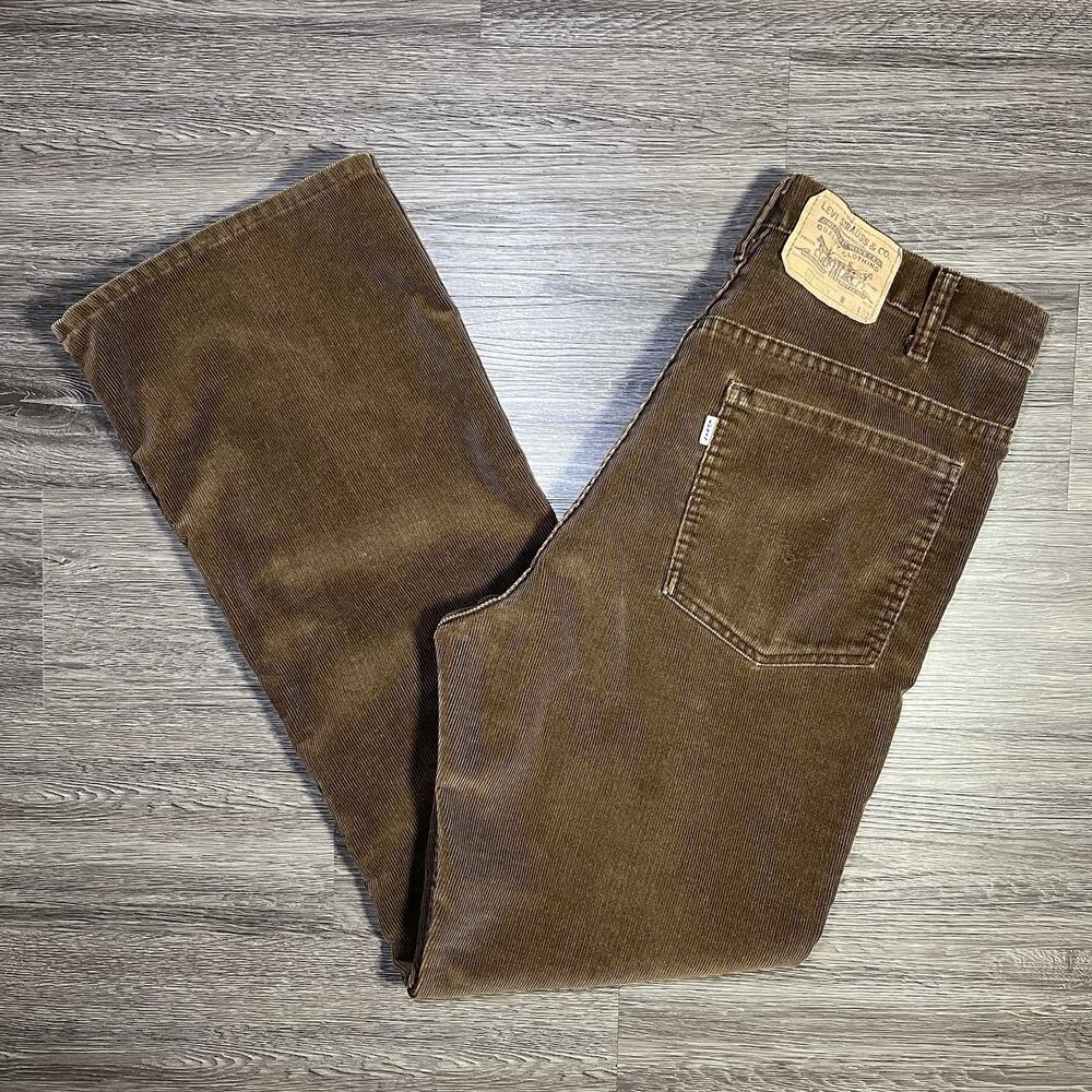 Vintage 1984 Levi's 517 Corduroy Mens 36x32 Brown Bootcut USA White Tab 1529